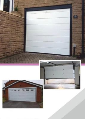 Zdalne sterowanie Izolowane bramy segmentowe 0,45 mm Wstawiony panel Aluminiowy garaż SUS304